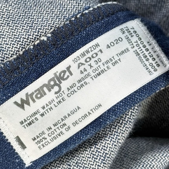 Wrangler Jeans Mens 44x30 Blue 31MWZ Denim Cowboy Cut Western Rodeo Workwear - Picture 3 of 7